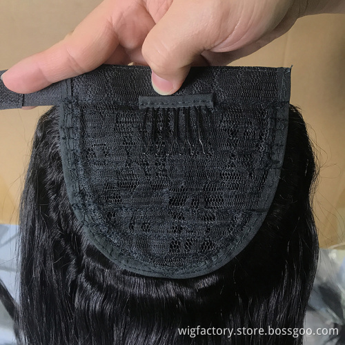 100 human hair extensions ponytail hair naturel, 10" to 26" body wave long ponytail extension, clip in ponytail human hair